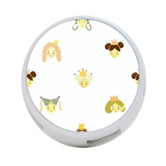Cute Delicate Seamless Pattern With Little Princesses In Scandinavian Style With Texture Of Natural 4-port Usb Hub (two Sides) by EvgeniiaBychkova