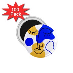 Evening Mood Face Drawing 1 75  Magnets (100 Pack)  by ArtsyWishy