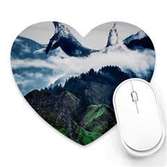 Blue Whales Dream Heart Mousepads by goljakoff