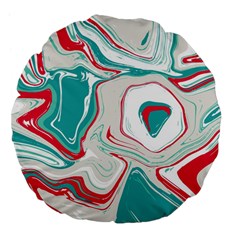 Vivid Marble Pattern Large 18  Premium Flano Round Cushions by goljakoff