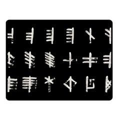 Ogham Rune Set Complete Inverted Fleece Blanket (small) by WetdryvacsLair