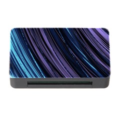 Blue And Purple Stripes Memory Card Reader With Cf by Dazzleway