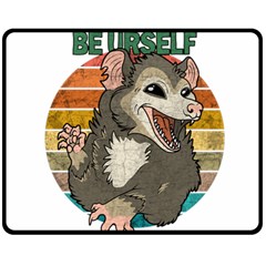Possum - Be Urself Fleece Blanket (medium)  by Valentinaart