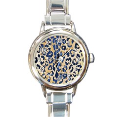 Leopard Skin  Round Italian Charm Watch by Sobalvarro