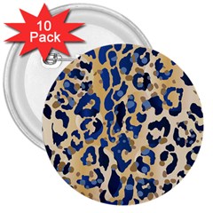 Leopard Skin  3  Buttons (10 Pack)  by Sobalvarro