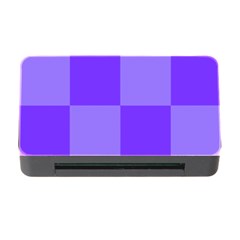 Purple Gingham Check Squares Pattern Memory Card Reader With Cf by yoursparklingshop