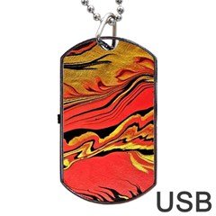 Warrior s Spirit Dog Tag Usb Flash (two Sides) by BrenZenCreations
