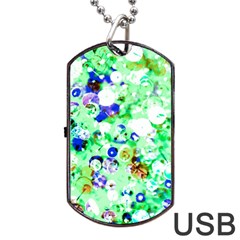 Summer Sequins Dog Tag Usb Flash (two Sides) by essentialimage