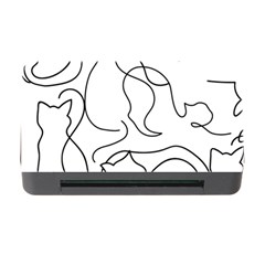 Cats Line Art  Memory Card Reader With Cf by Sobalvarro