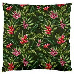Tropical Flowers Large Cushion Case (two Sides) by goljakoff