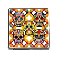 Sugar Skulls Memory Card Reader (square 5 Slot) by ExtraAwesomeSauce