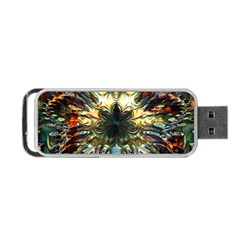 Multicolor Floral Art Copper Patina  Portable Usb Flash (one Side) by CrypticFragmentsDesign