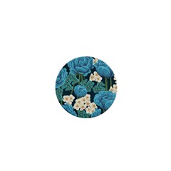 Blue Flowers 1  Mini Buttons by goljakoff