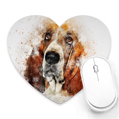 Dog Paint Heart Mousepads by goljakoff
