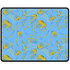 Folk Floral Pattern  Abstract Flowers Print  Seamless Pattern Double Sided Fleece Blanket (medium)  by Eskimos
