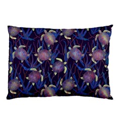 Turtles Swim In The Water Among The Plants Pillow Case (two Sides) by SychEva