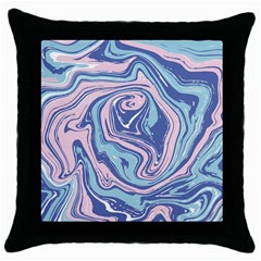 Vector Vivid Marble Pattern 10 Throw Pillow Case (black) by goljakoff