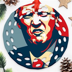 Trump2 Ornament (round Filigree) by goljakoff