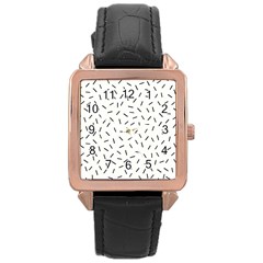 Rain  Rose Gold Leather Watch  by Sobalvarro