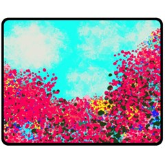 Flowers Double Sided Fleece Blanket (medium)  by LW323