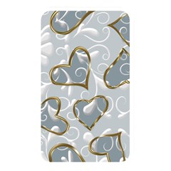   Gold Hearts On A Blue Background Memory Card Reader (rectangular) by Galinka