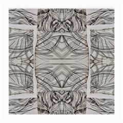 Monochrome Module Pattern Iv Medium Glasses Cloth by kaleidomarblingart