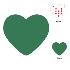 Amazon Green Playing Cards Single Design (heart) by FabChoice