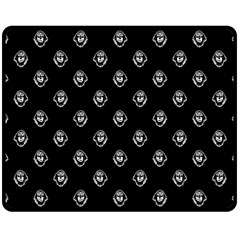 Funny Ghost Sketchy Drawing Pattern Double Sided Fleece Blanket (medium)  by dflcprintsclothing