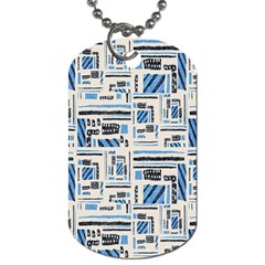 Ethnic Geometric Abstract Textured Art Dog Tag (two Sides) by dflcprintsclothing