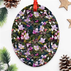 Apple Blossom  Oval Filigree Ornament (two Sides) by SychEva
