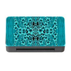 Blue Flowers So Decorative And In Perfect Harmony Memory Card Reader With Cf by pepitasart