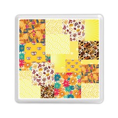 Yellow Floral Aesthetic Memory Card Reader (square) by designsbymallika