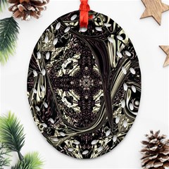 Honey Glazed Cross Oval Filigree Ornament (two Sides) by MRNStudios