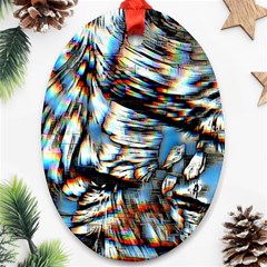 Rainbow Vortex Ornament (oval) by MRNStudios