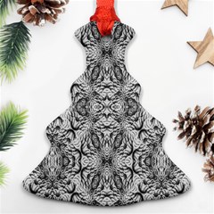 Black And White Ornate Pattern Christmas Tree Ornament (two Sides) by dflcprintsclothing
