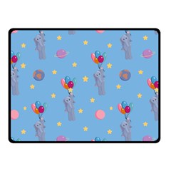 Baby Elephant Flying On Balloons Fleece Blanket (small) by SychEva