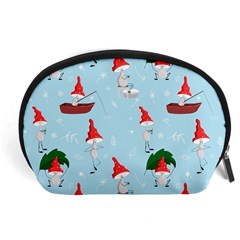 Funny Mushrooms Go About Their Business Accessory Pouch (large) by SychEva