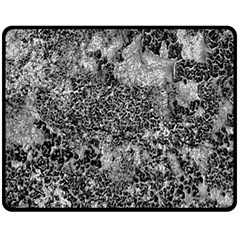 Grey And White Grunge Camouflage Abstract Print Double Sided Fleece Blanket (medium)  by dflcprintsclothing