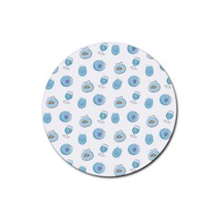 Aquarium With Fish Rubber Coaster (round)  by SychEva