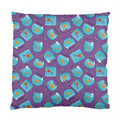 Aquarium With Fish And Sparkles Standard Cushion Case (one Side) by SychEva