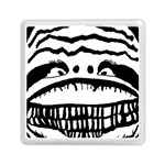 Creepy Monster Black And White Close Up Drawing Memory Card Reader (Square) Front