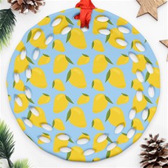 Mango Love Round Filigree Ornament (two Sides) by designsbymallika