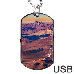 Atacama Desert Aerial View Dog Tag Usb Flash (two Sides) by dflcprintsclothing