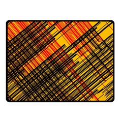 Root Humanity Orange Yellow And Black Double Sided Fleece Blanket (small) 