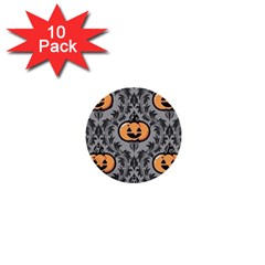 Pumpkin Pattern 1  Mini Buttons (10 Pack)  by NerdySparkleGoth