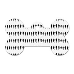 Athletic Running Graphic Silhouette Pattern Dog Tag Bone (one Side) by dflcprintsclothing