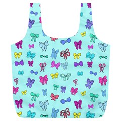 Bows On Blue Full Print Recycle Bag (xl) by Daria3107