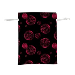 Red Sponge Prints On Black Background Lightweight Drawstring Pouch (s) by SychEva