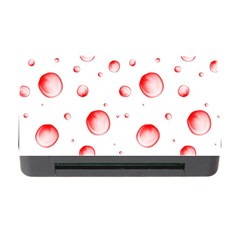 Red Drops On White Background Memory Card Reader With Cf by SychEva