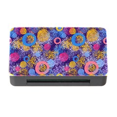 Multicolored Splashes And Watercolor Circles On A Dark Background Memory Card Reader With Cf by SychEva